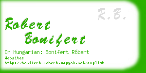 robert bonifert business card